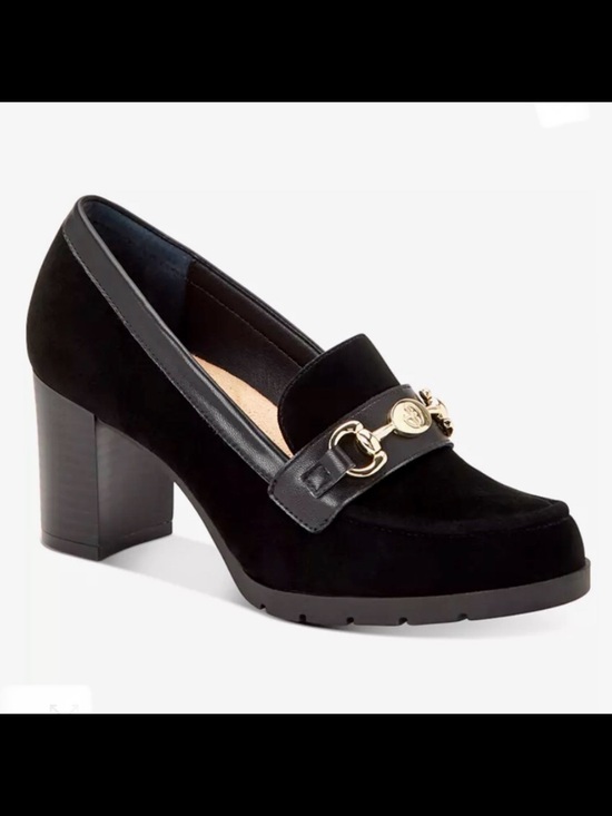 Gianni Bernini Shoes - NWOT Gianni Bernini ‘Porshaal’ Black Suede Heeled Loafer
